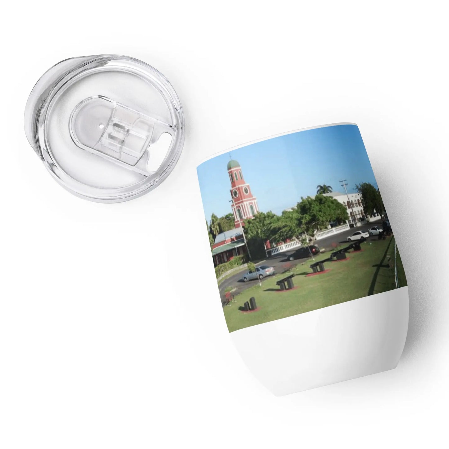 Barbados Souvenir - Garrison Savannah Wine tumbler Unique Drinkware Dreams