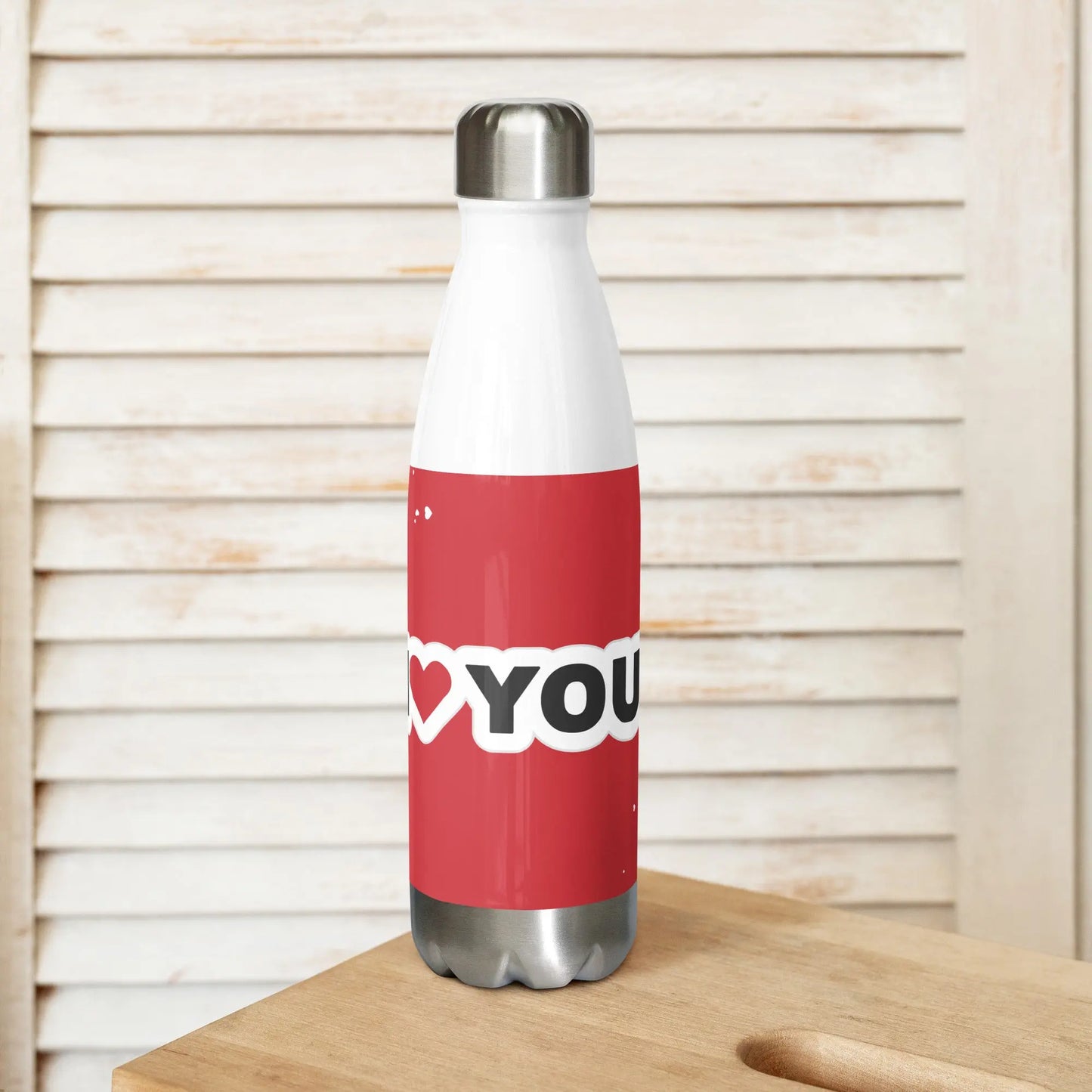 Valentines Day I Love You Stainless steel water bottle Unique Drinkware Dreams