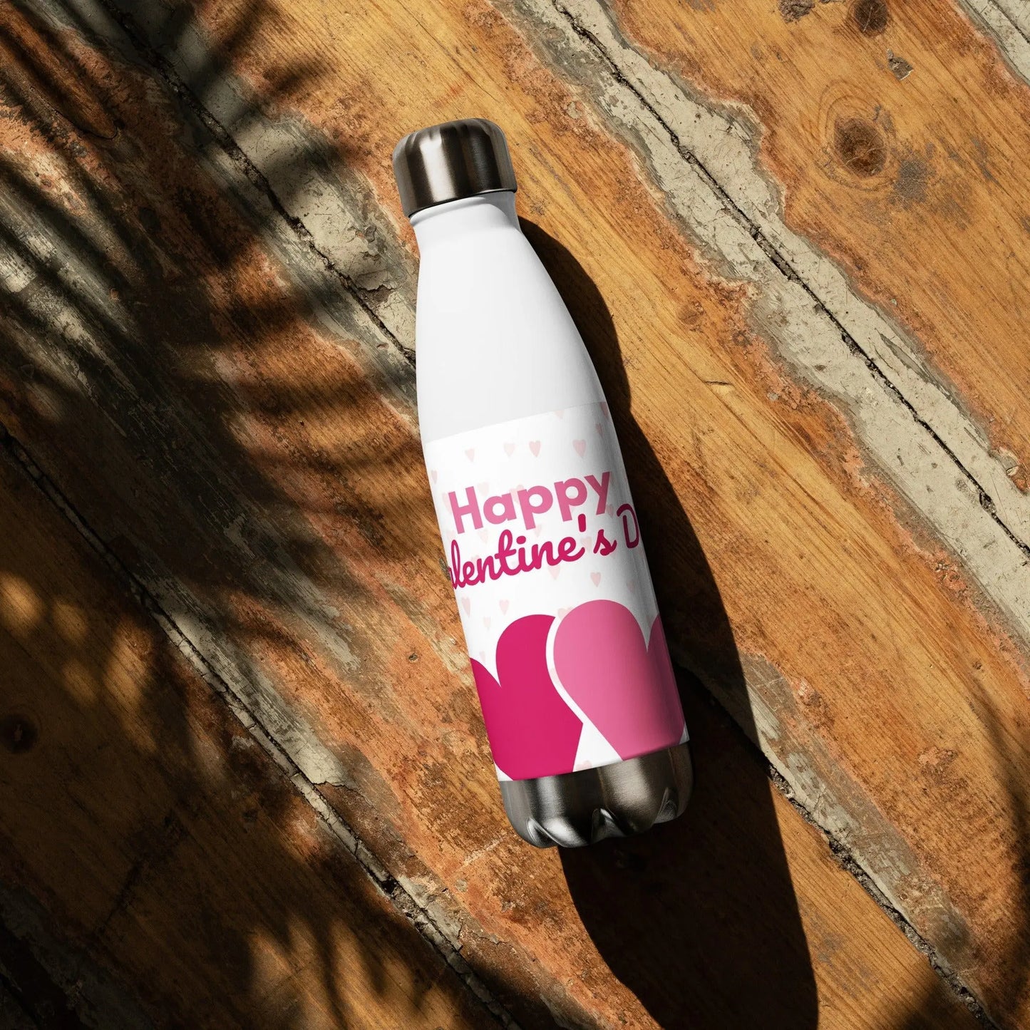 Valentines Day Pink Hearts Stainless steel water bottle Unique Drinkware Dreams