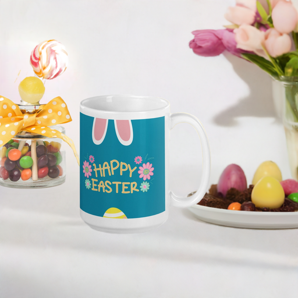 Easter White glossy mug Rabbit Ears