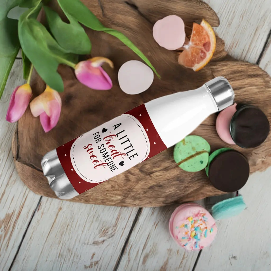 A Little Treat for Someone Sweet Valentines Day Stainless steel water bottle Unique Drinkware Dreams
