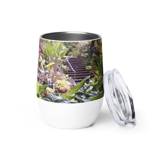 Barbados - Andromeda Botanical Gardens Wine tumbler Unique Drinkware Dreams