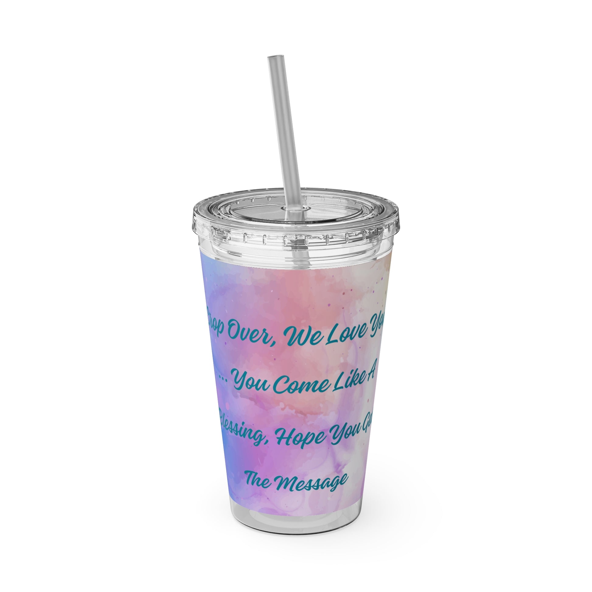 Barbados - Crop Over 'Crop Over, We Love You ... You Come Like A Blessing, Hope You Get The Message' Sunsplash Tumbler with Straw Unique Drinkware Dreams