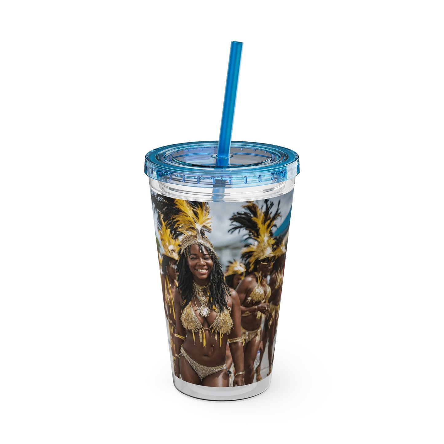 Barbados - Crop Over 'Crop Over, We Love You ... You Come Like A Blessing, Hope You Get The Message' Sunsplash Tumbler with Straw Unique Drinkware Dreams