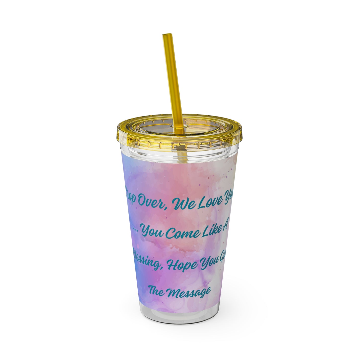 Barbados - Crop Over 'Crop Over, We Love You ... You Come Like A Blessing, Hope You Get The Message' Sunsplash Tumbler with Straw Unique Drinkware Dreams