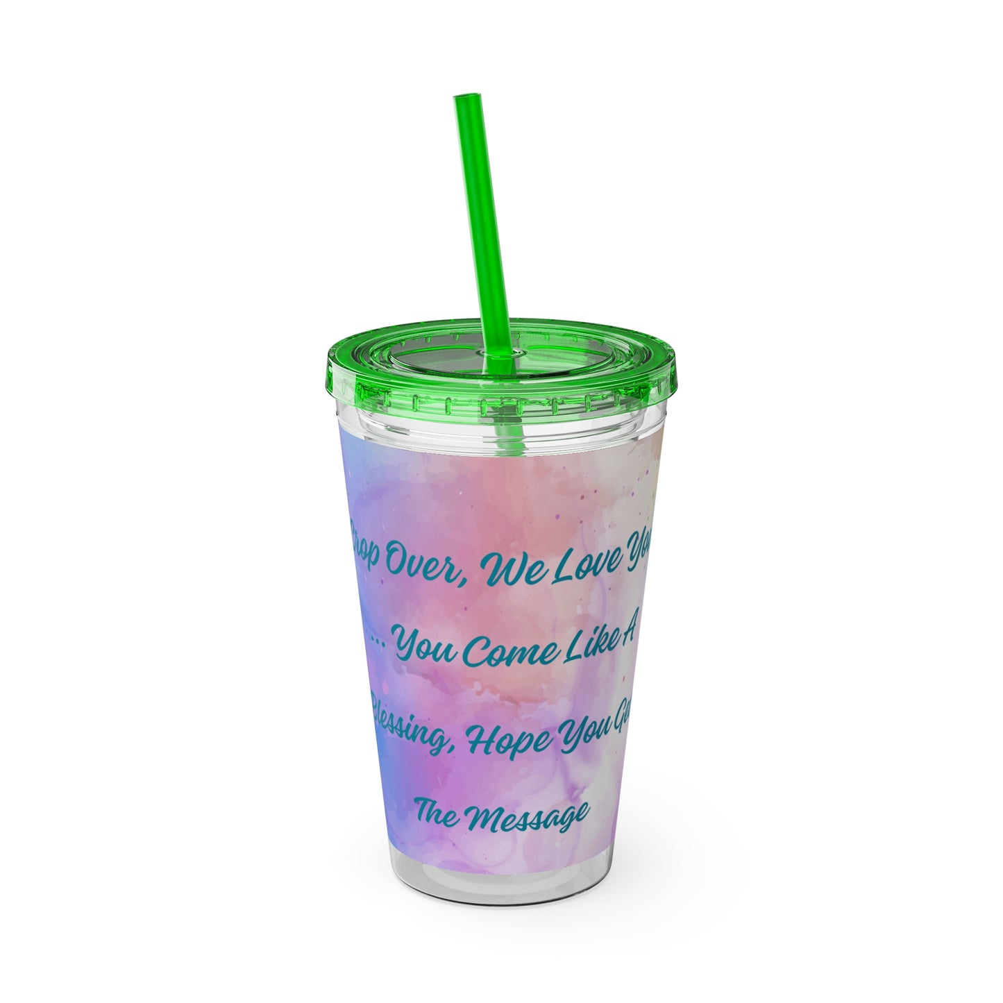 Barbados - Crop Over 'Crop Over, We Love You ... You Come Like A Blessing, Hope You Get The Message' Sunsplash Tumbler with Straw Unique Drinkware Dreams