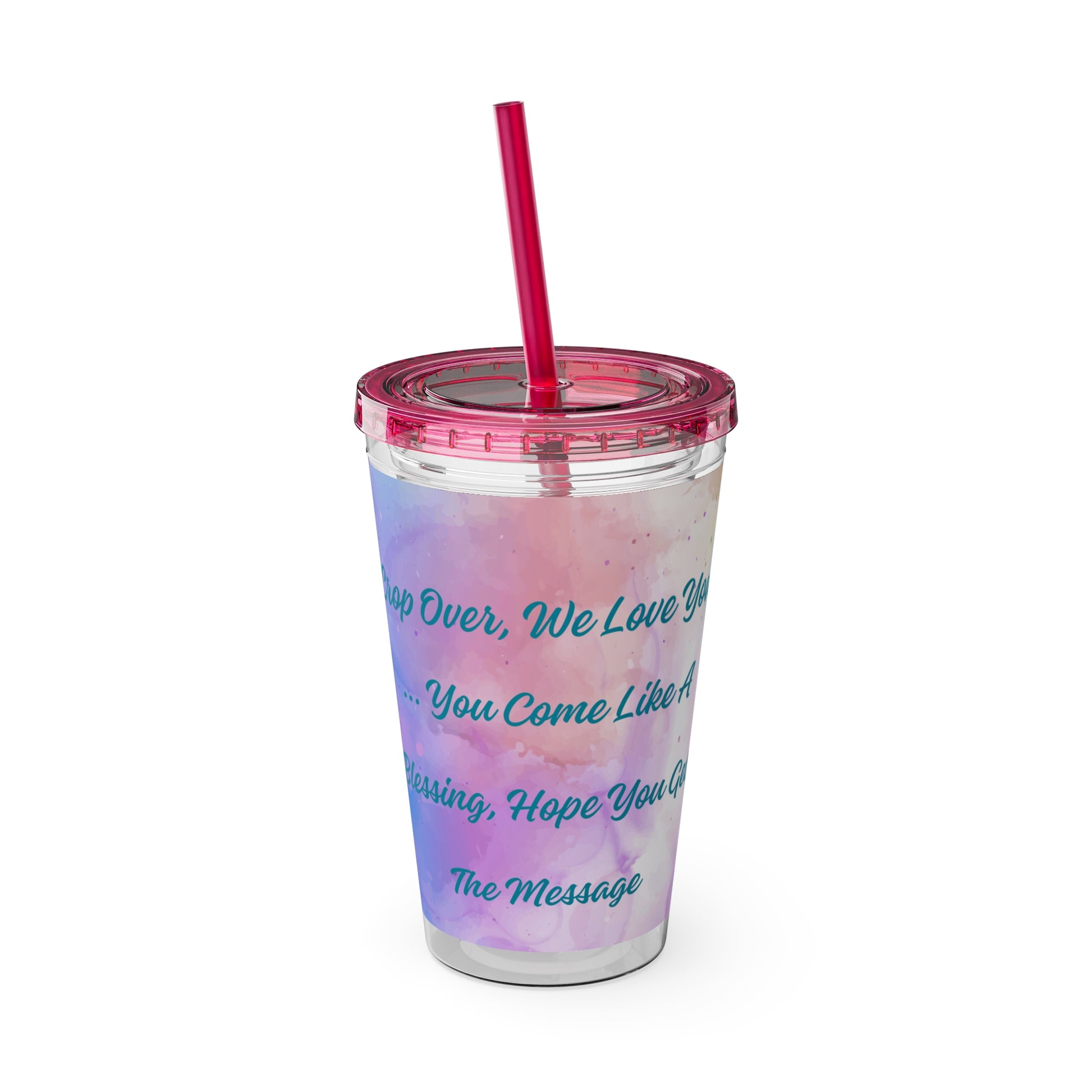 Barbados - Crop Over 'Crop Over, We Love You ... You Come Like A Blessing, Hope You Get The Message' Sunsplash Tumbler with Straw Unique Drinkware Dreams