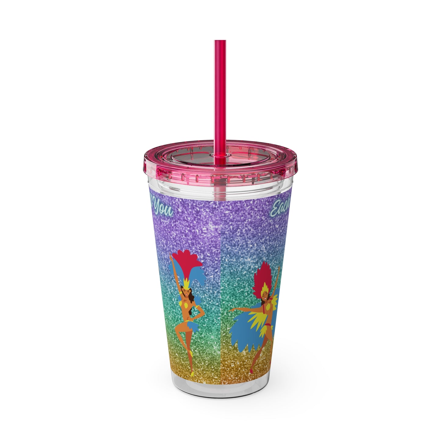 Barbados - Crop Over 'Each & Every Year I Can't Wait Till You Come Around' Sunsplash Tumbler with Straw Unique Drinkware Dreams