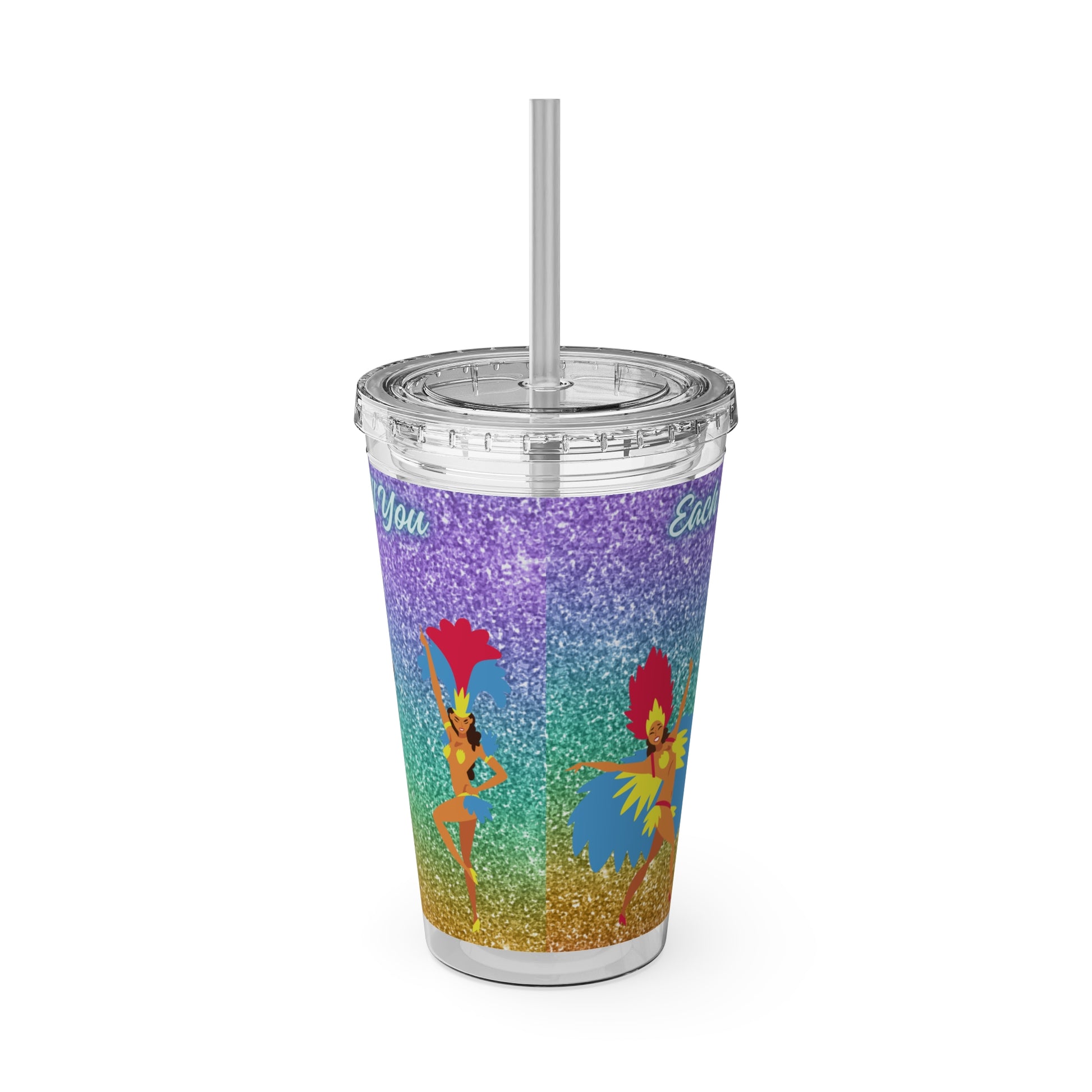 Barbados - Crop Over 'Each & Every Year I Can't Wait Till You Come Around' Sunsplash Tumbler with Straw Unique Drinkware Dreams