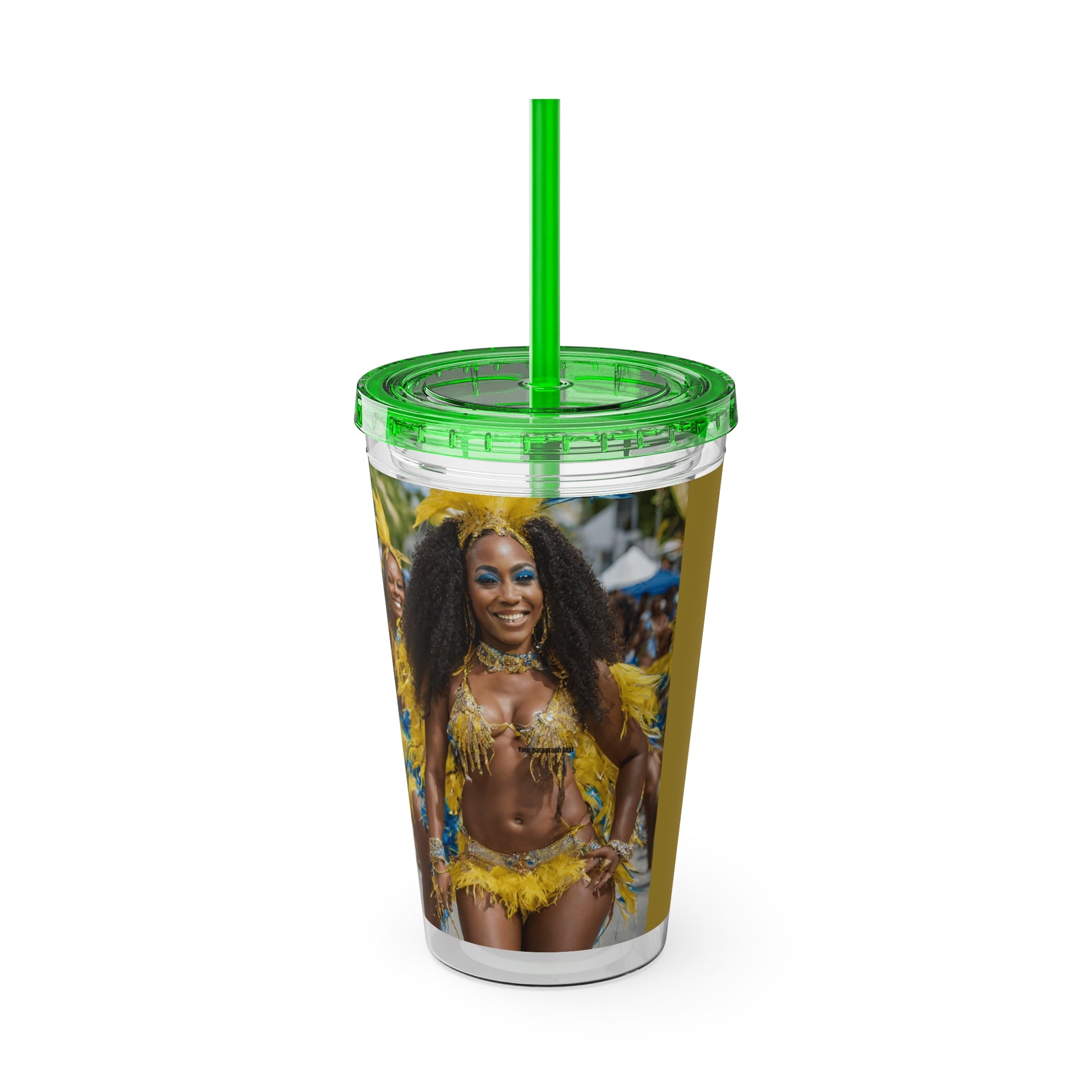 Barbados - Crop Over ' We Counting We Blessings, Crop Over Is De Best Thing' Sunsplash Tumbler with Straw Unique Drinkware Dreams