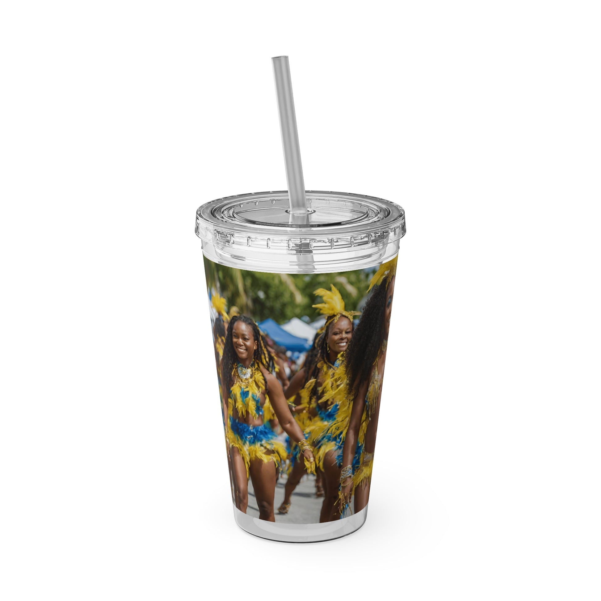 Barbados - Crop Over ' We Counting We Blessings, Crop Over Is De Best Thing' Sunsplash Tumbler with Straw Unique Drinkware Dreams