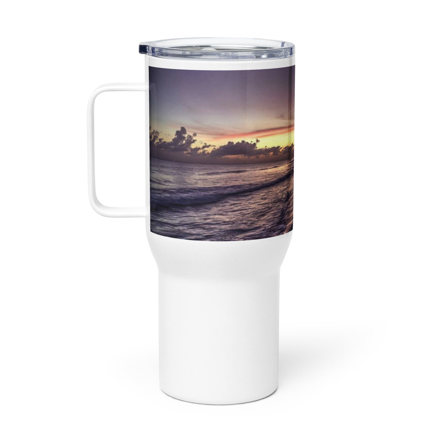 Barbados - Hastings Boardwalk Sunset Travel Mug Unique Drinkware Dreams