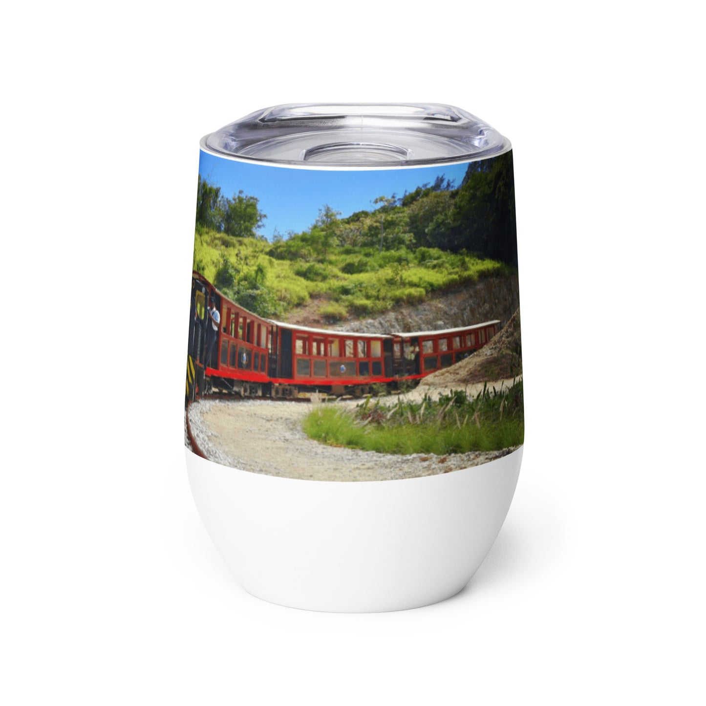 Barbados - Heritage Railway Wine tumbler Unique Drinkware Dreams