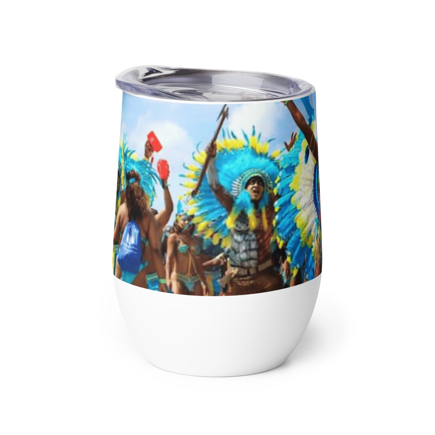 Barbados - Kadooment Day Wine tumbler Unique Drinkware Dreams