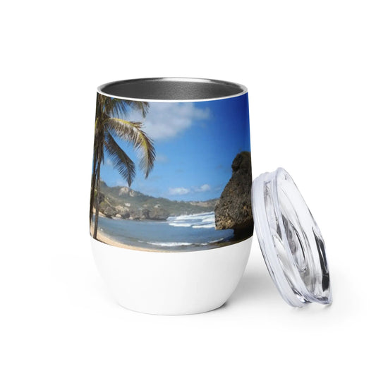 Barbados Souvenir - Batsheba Beach Wine tumbler Unique Drinkware Dreams
