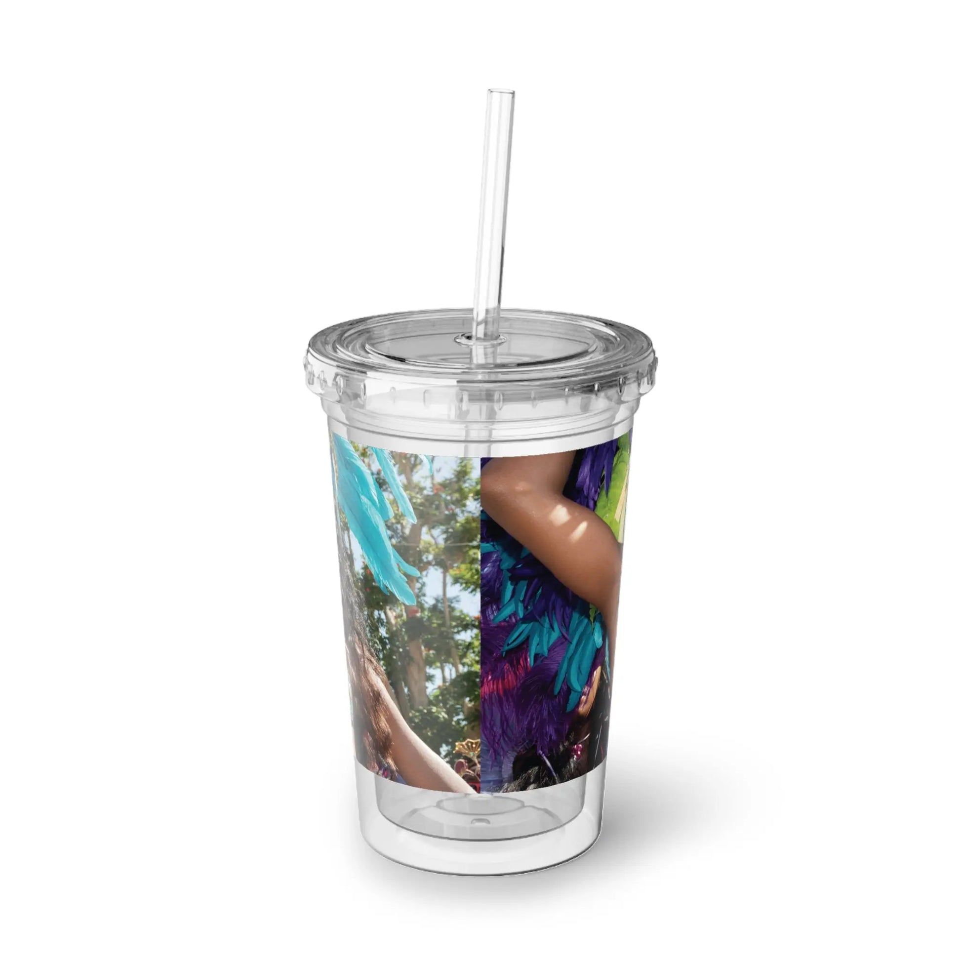 Barbados Souvenir - Crop Over 'It Is What We Love' Suave Acrylic Cup Unique Drinkware Dreams
