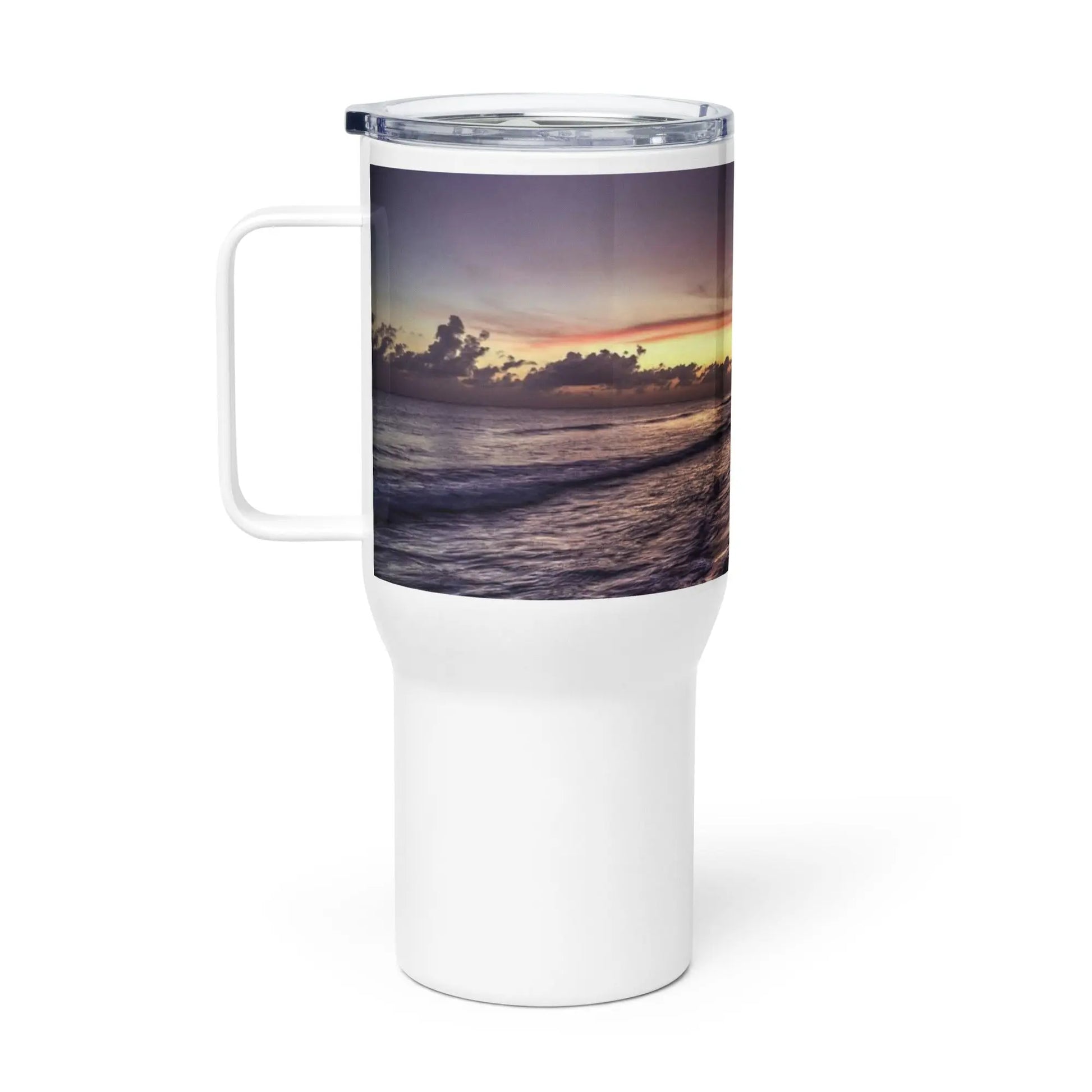Barbados Souvenir - Hastings Boardwalk Sunset Travel Mug Unique Drinkware Dreams
