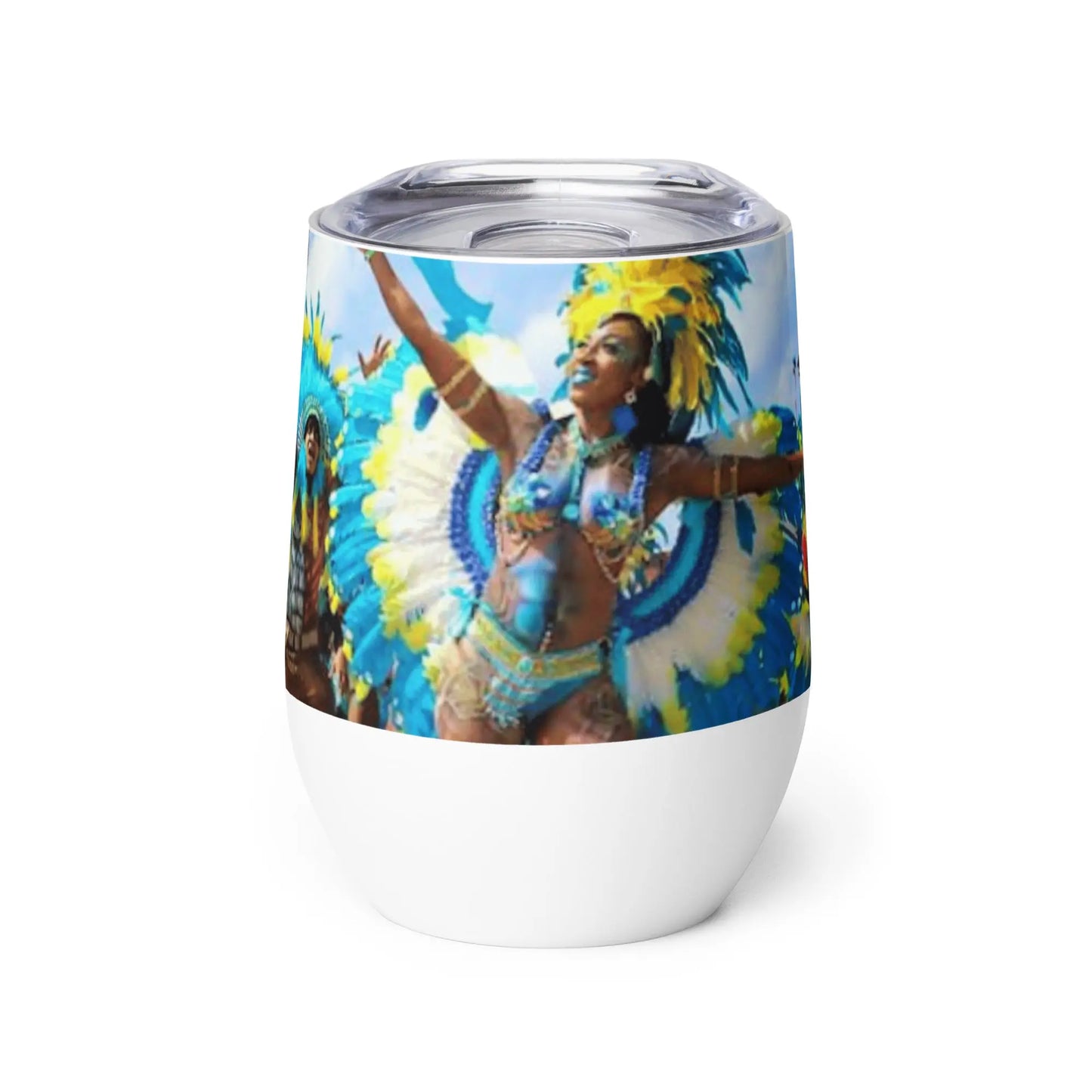 Barbados Souvenir - Kadooment Day Wine tumbler Unique Drinkware Dreams