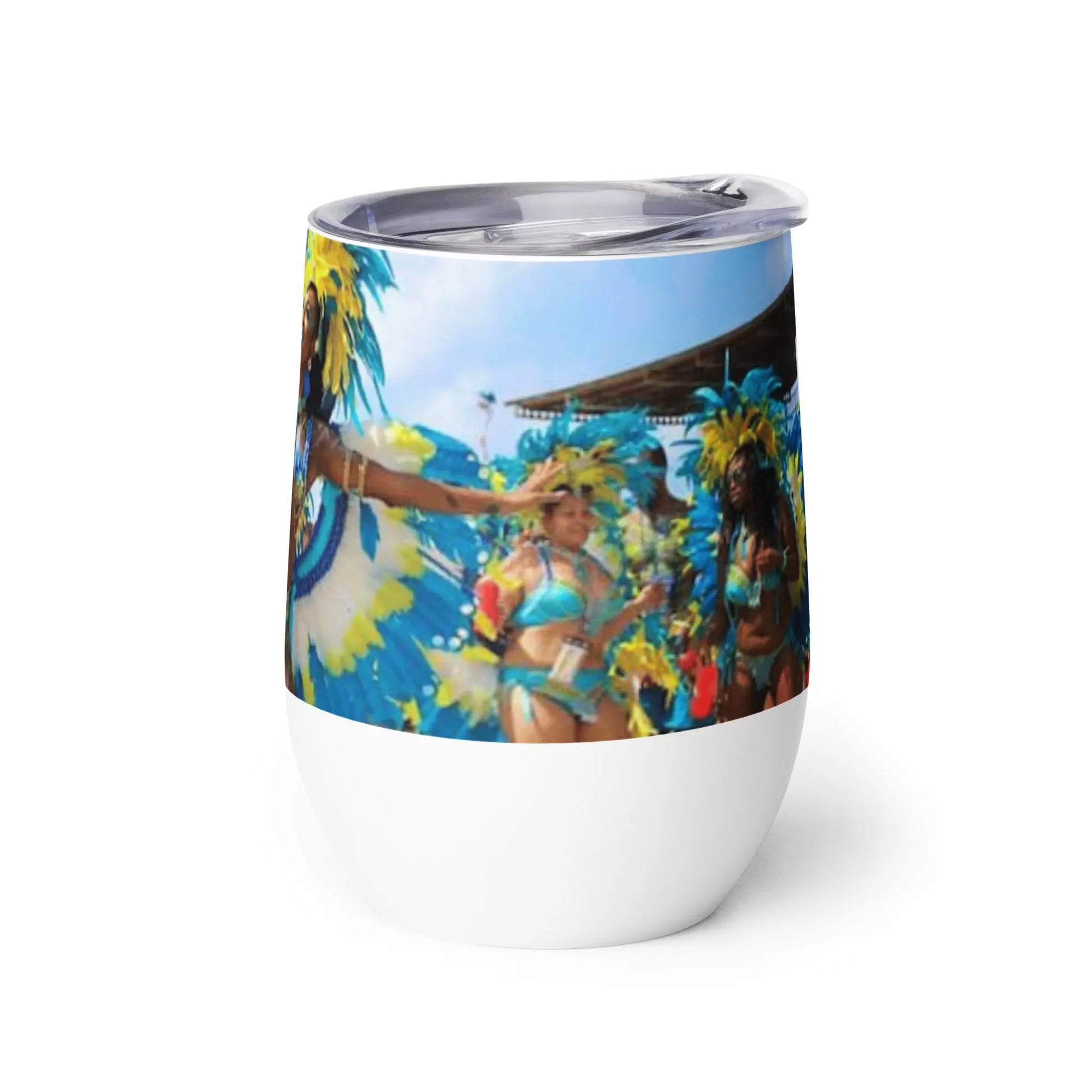 Barbados Souvenir - Kadooment Day Wine tumbler Unique Drinkware Dreams