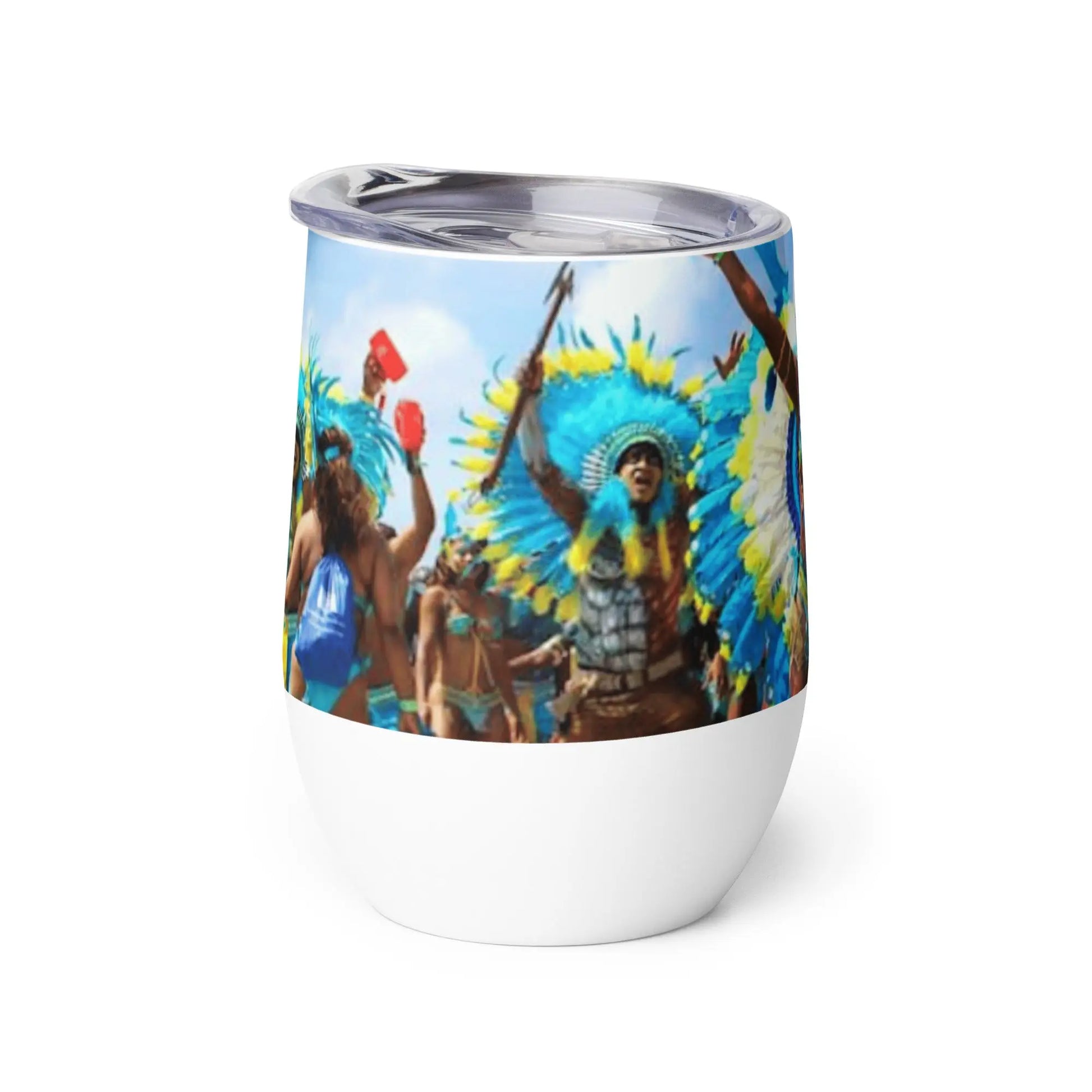 Barbados Souvenir - Kadooment Day Wine tumbler Unique Drinkware Dreams