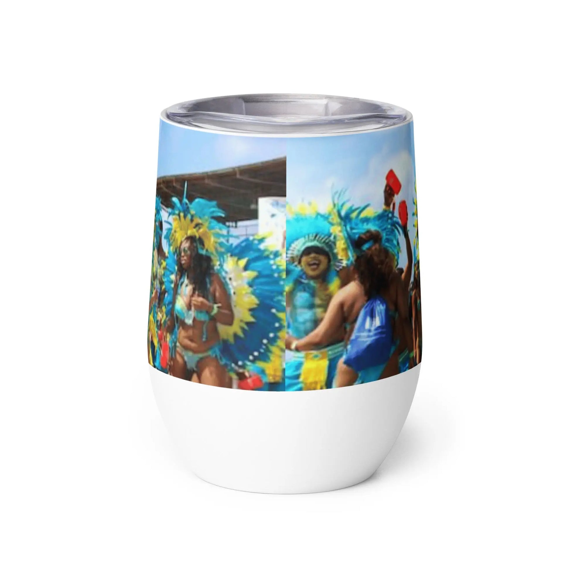 Barbados Souvenir - Kadooment Day Wine tumbler Unique Drinkware Dreams