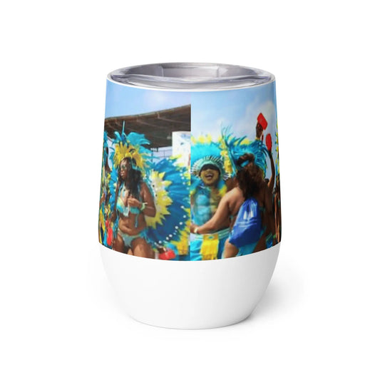 Barbados Souvenir - Kadooment Day Wine tumbler Unique Drinkware Dreams