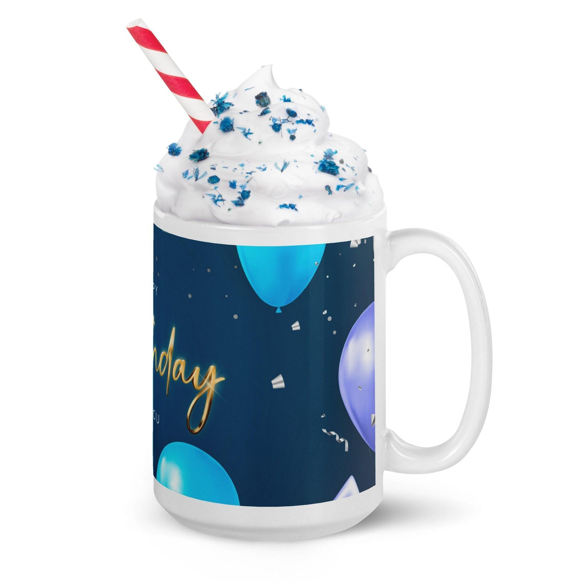 Birthday Star White glossy mug Unique Drinkware Dreams