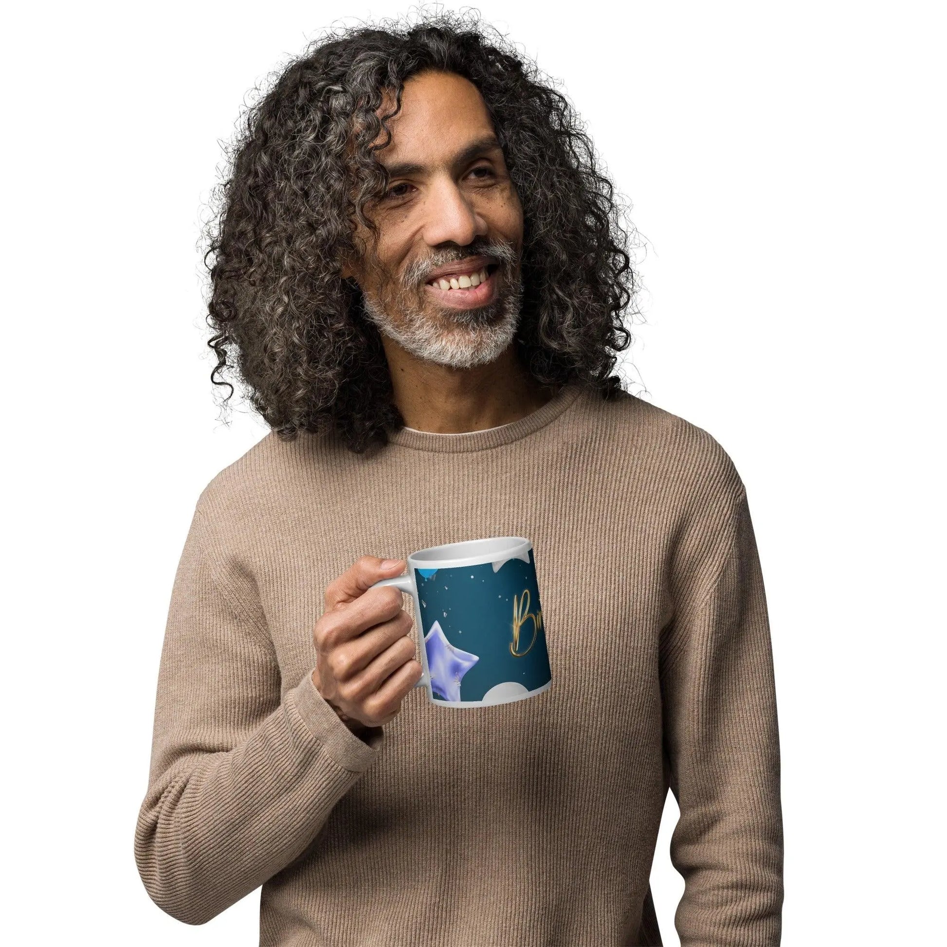 Birthday Star White glossy mug Unique Drinkware Dreams