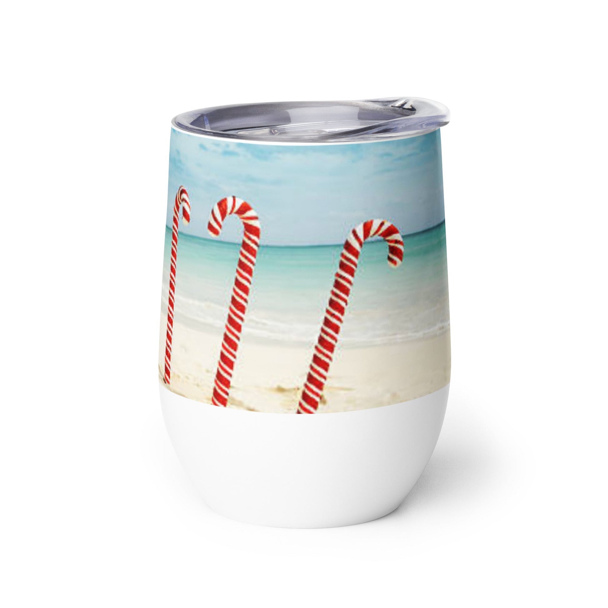 Caribbean Christmas Candy Canes tumbler Unique Drinkware Dreams