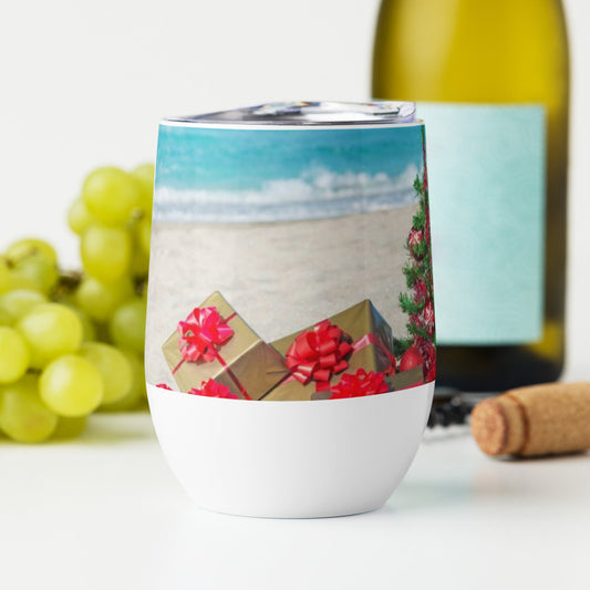 Caribbean Christmas Gifts on the Beach tumbler Unique Drinkware Dreams