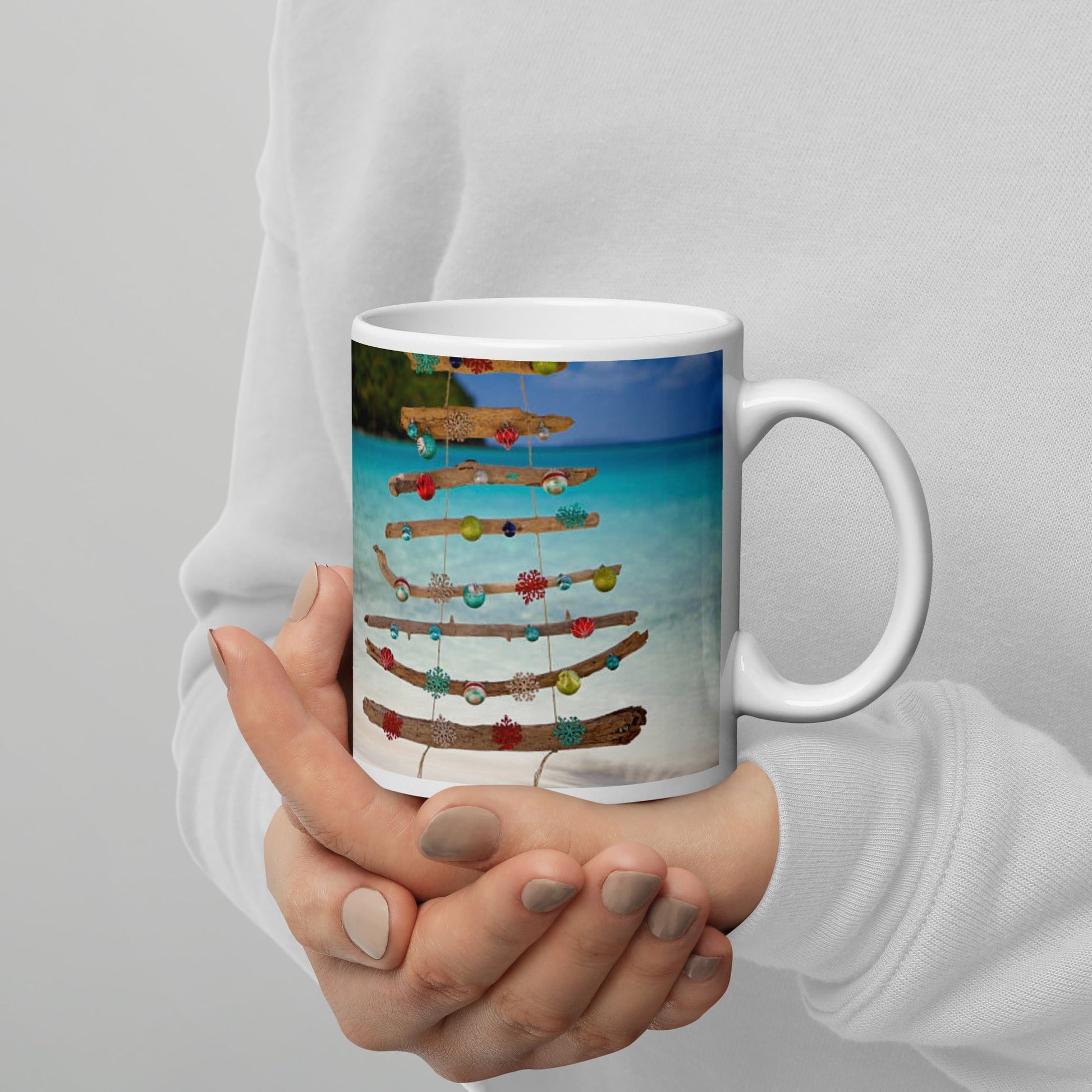 Caribbean Christmas Swing White glossy mug Unique Drinkware Dreams