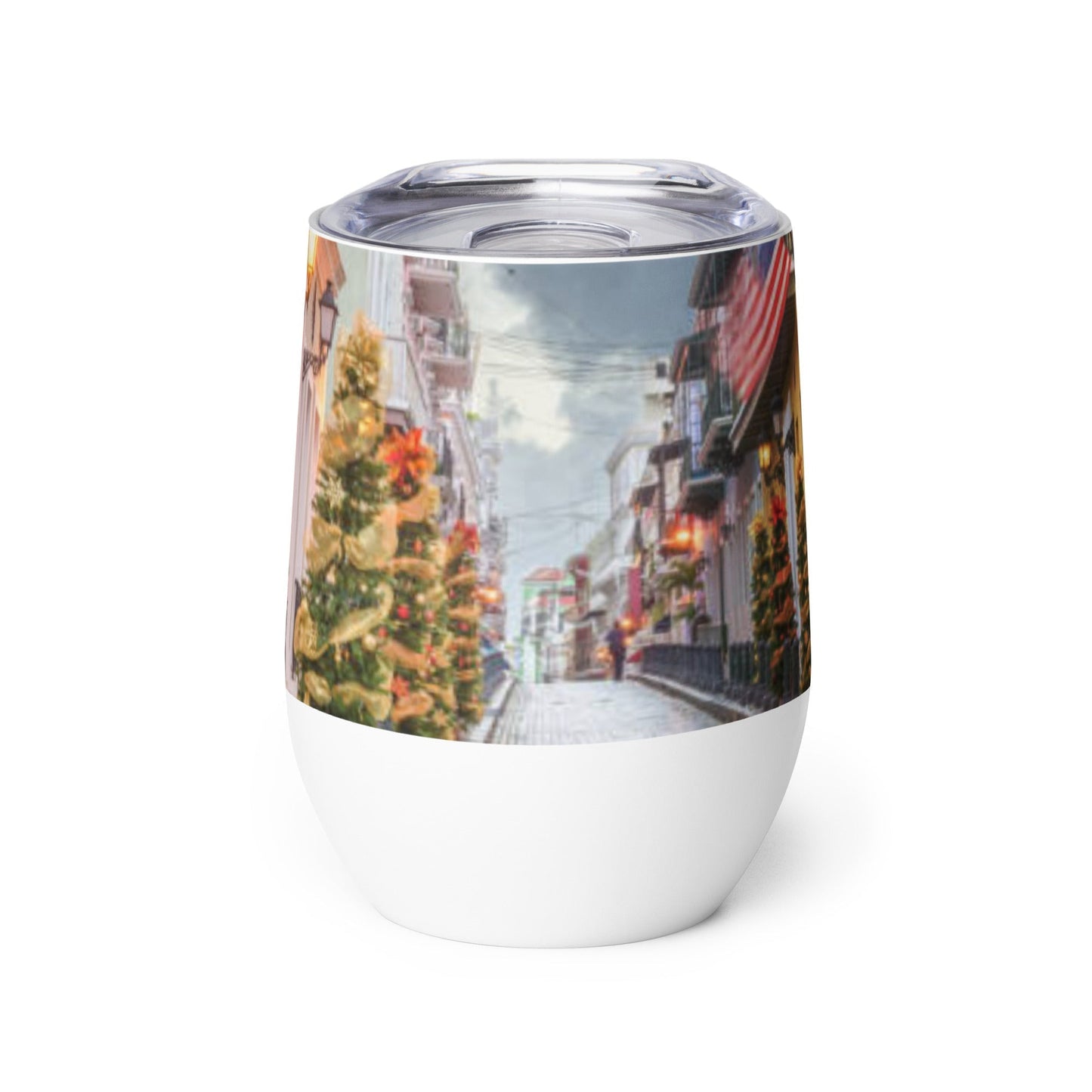 Caribbean Christmas Trees Decorate the Streets tumbler Unique Drinkware Dreams