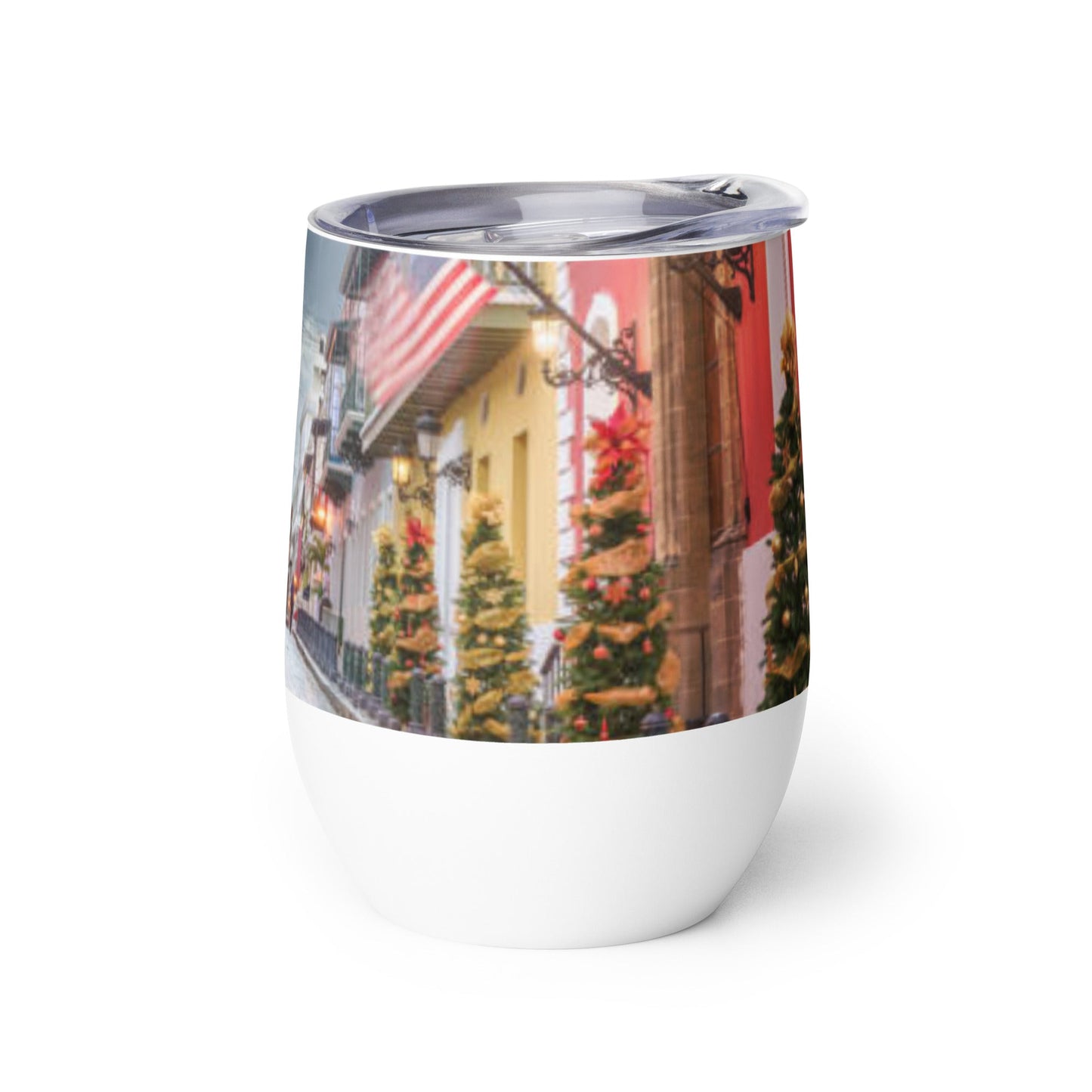 Caribbean Christmas Trees Decorate the Streets tumbler Unique Drinkware Dreams