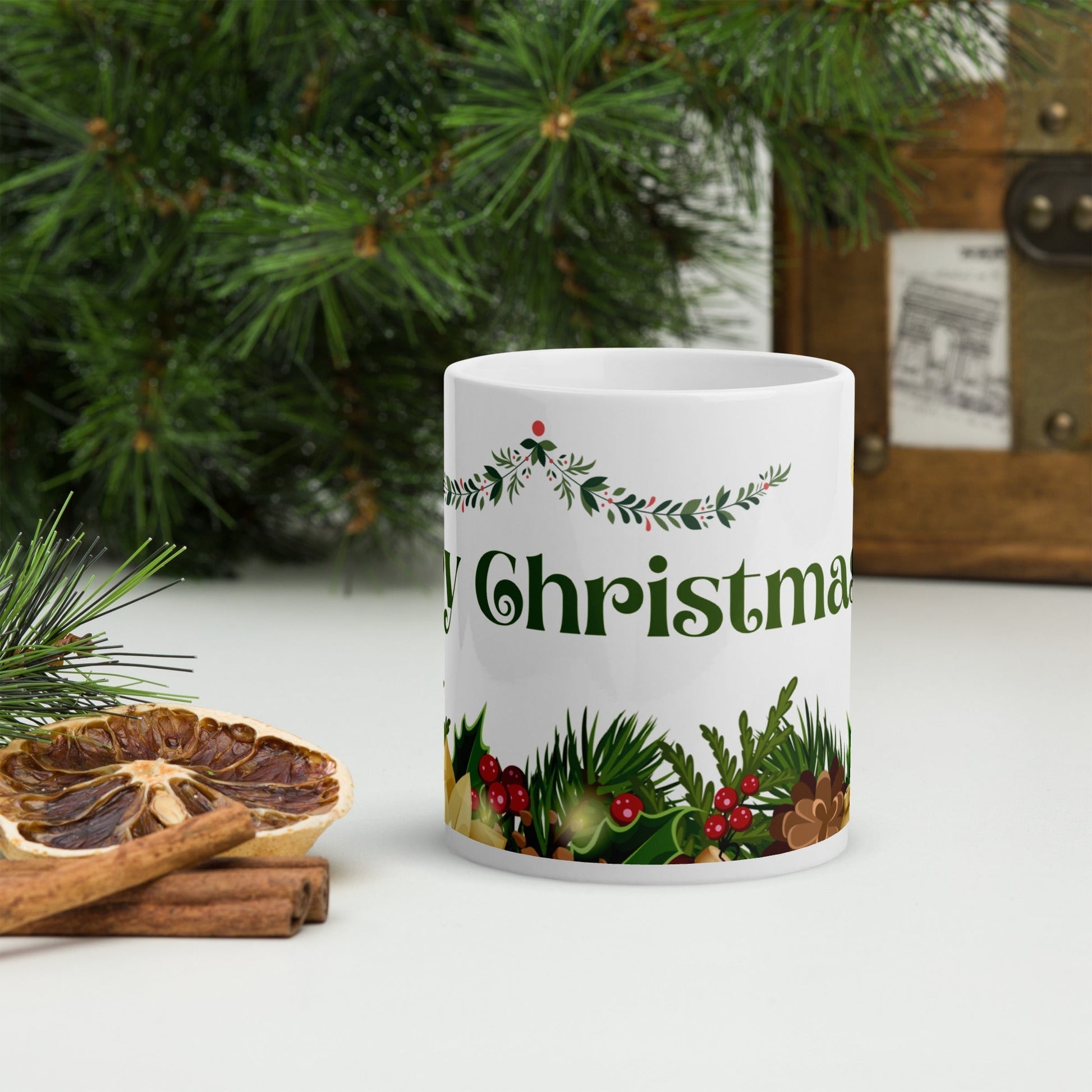 Christmas Assorted Decor White glossy mug Unique Drinkware Dreams