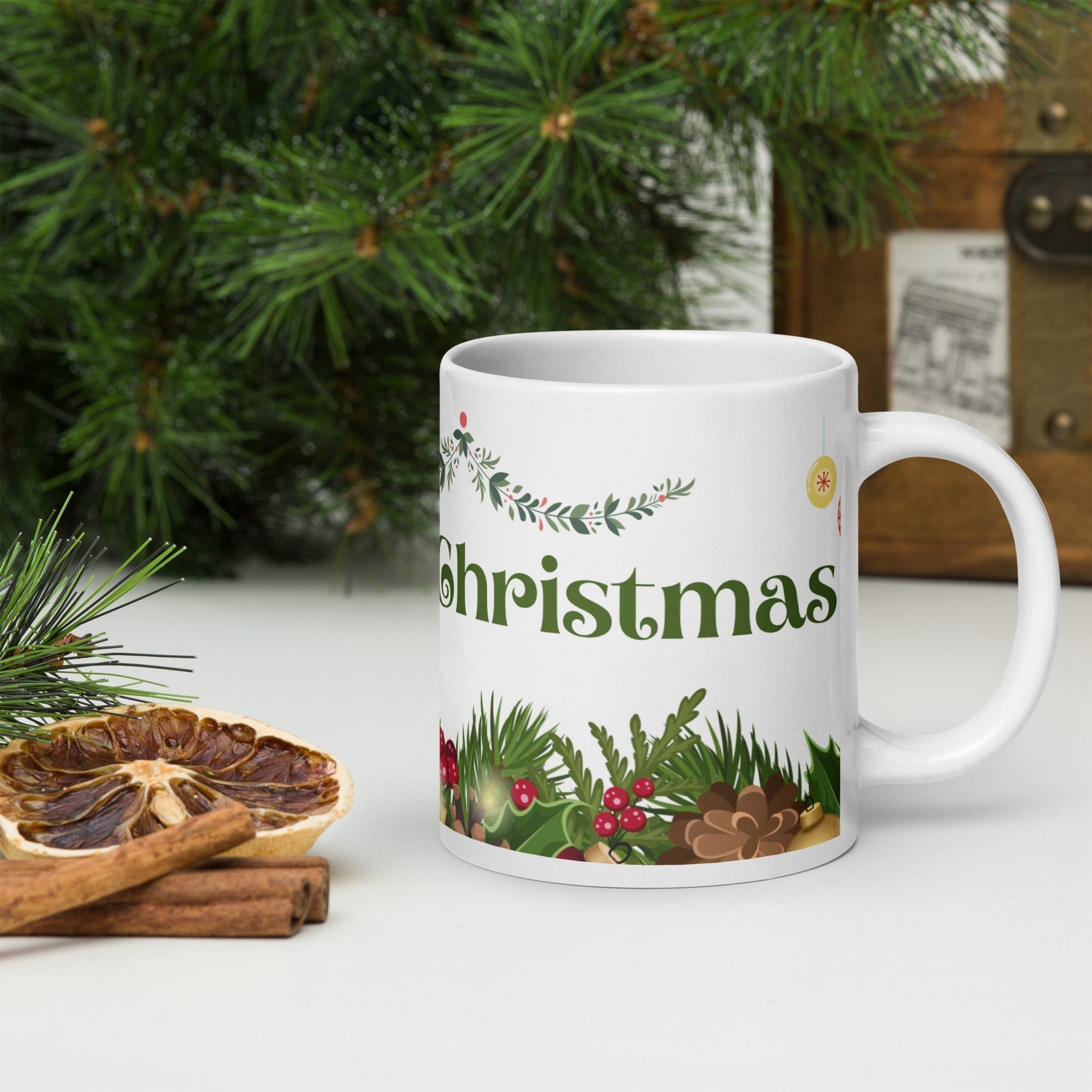 Christmas Assorted Decor White glossy mug Unique Drinkware Dreams