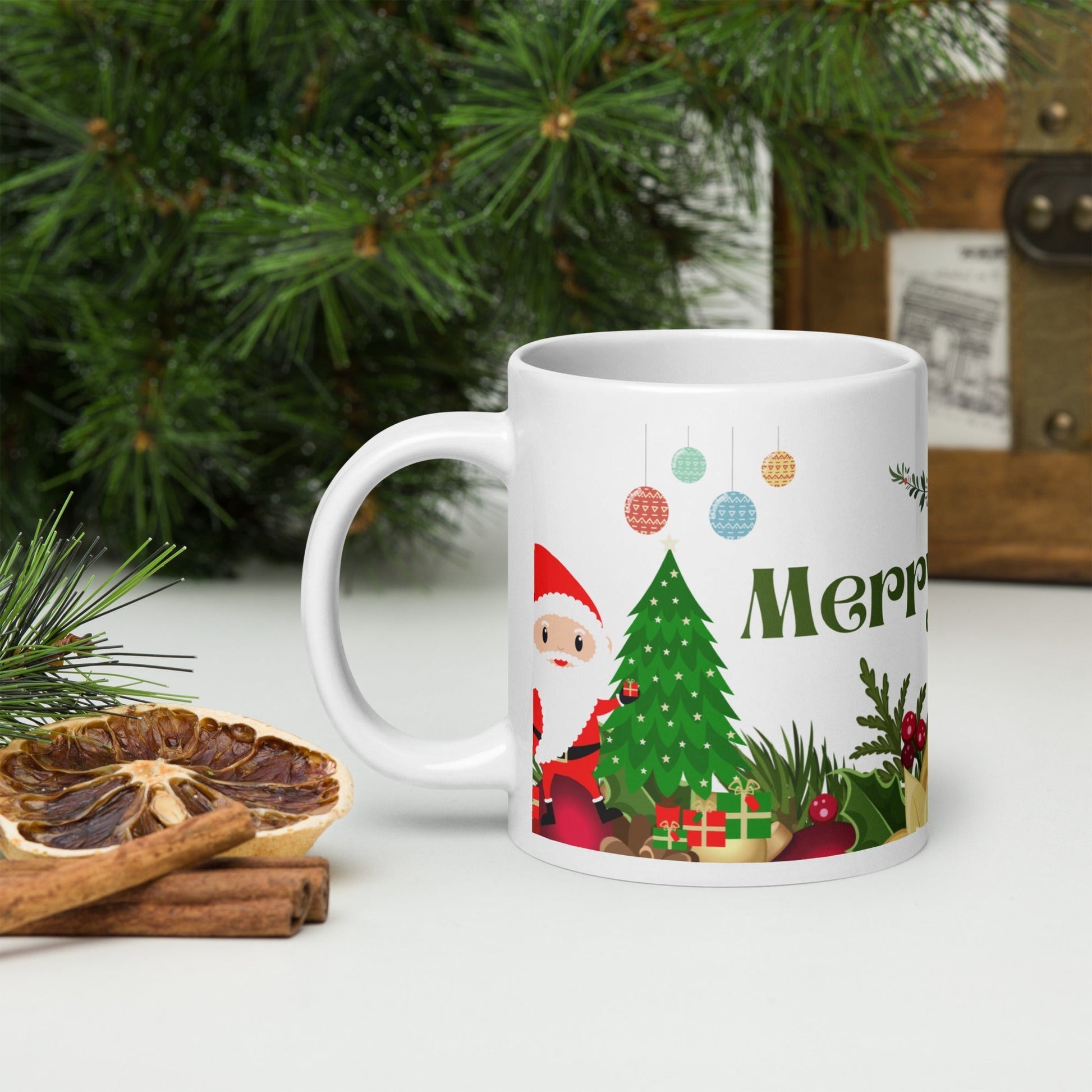 Christmas Assorted Decor White glossy mug Unique Drinkware Dreams