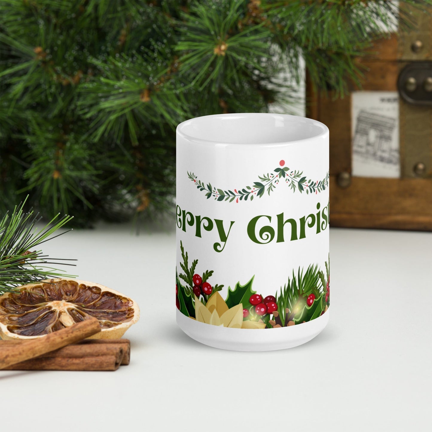 Christmas Assorted Decor White glossy mug Unique Drinkware Dreams