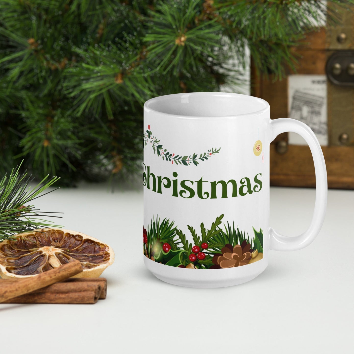 Christmas Assorted Decor White glossy mug Unique Drinkware Dreams