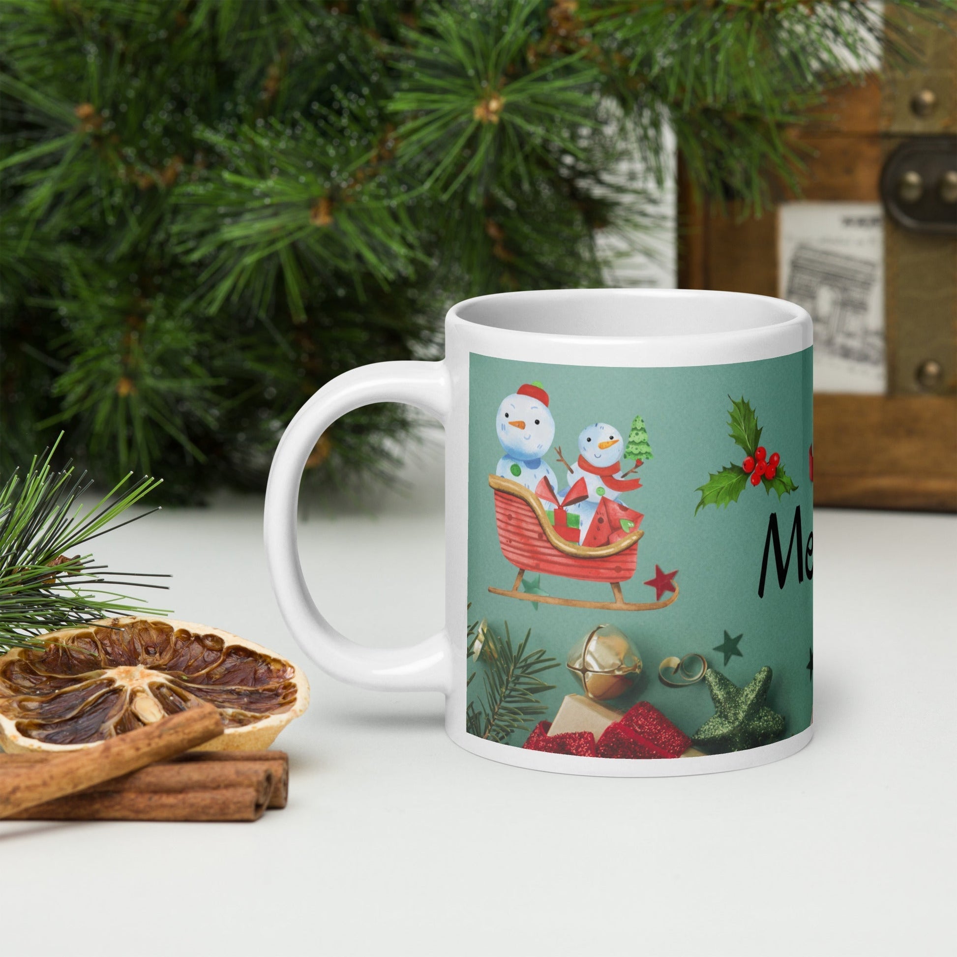 Christmas Assorted Fixtures White glossy mug Unique Drinkware Dreams