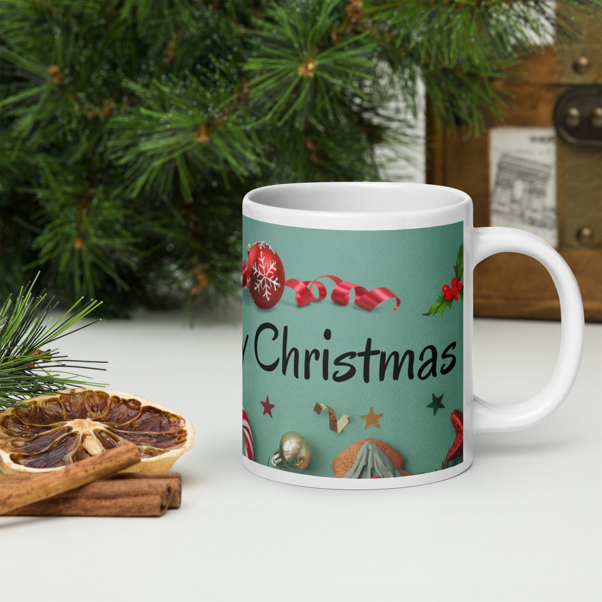 Christmas Assorted Fixtures White glossy mug Unique Drinkware Dreams