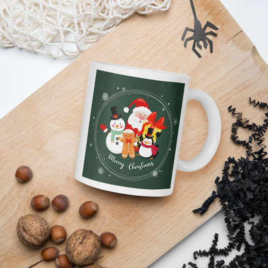 Christmas Characters White glossy mug Unique Drinkware Dreams