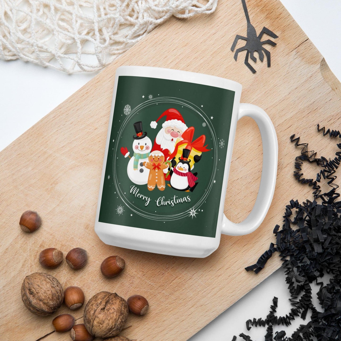 Christmas Characters White glossy mug Unique Drinkware Dreams