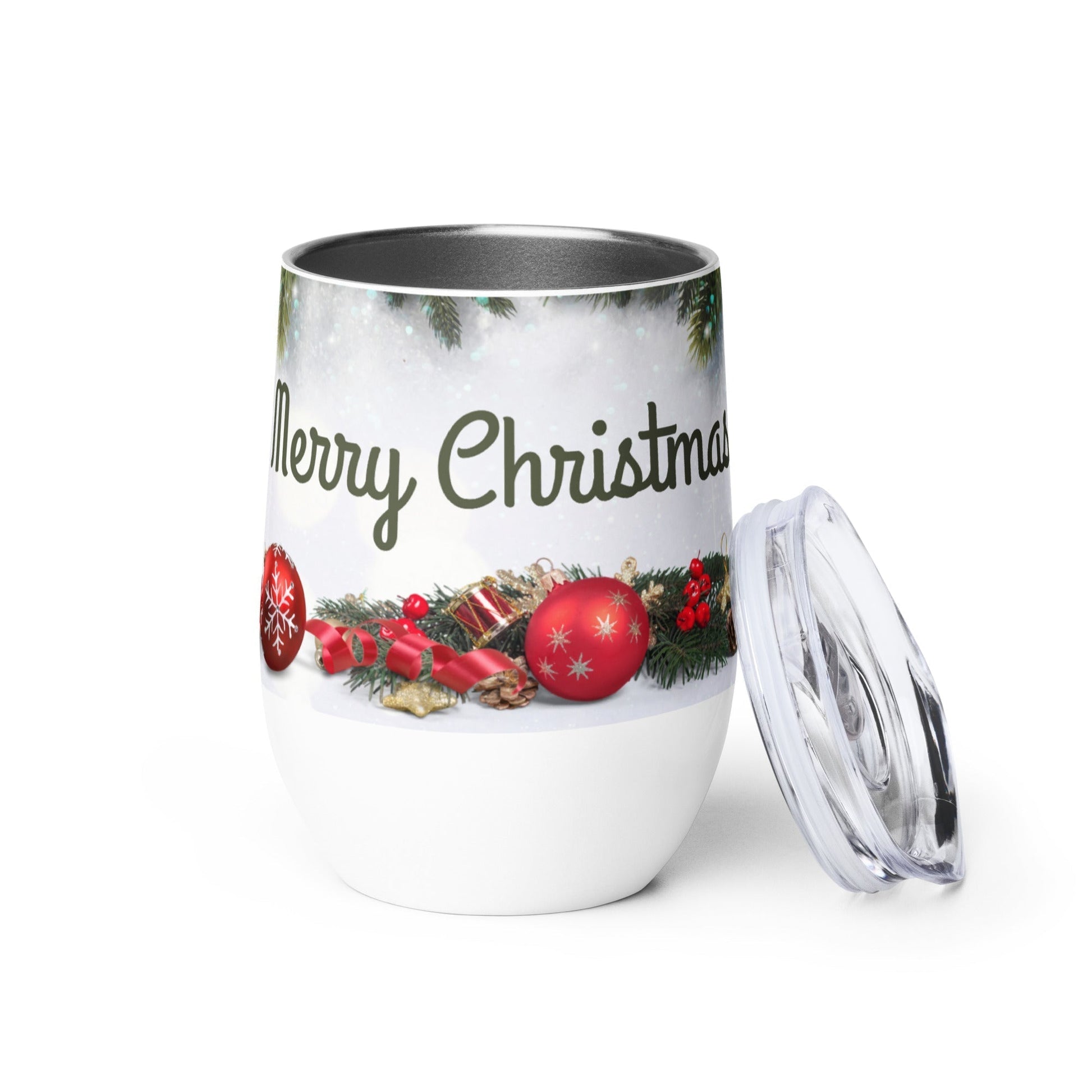 Christmas Decorated Garland Wine tumbler Unique Drinkware Dreams