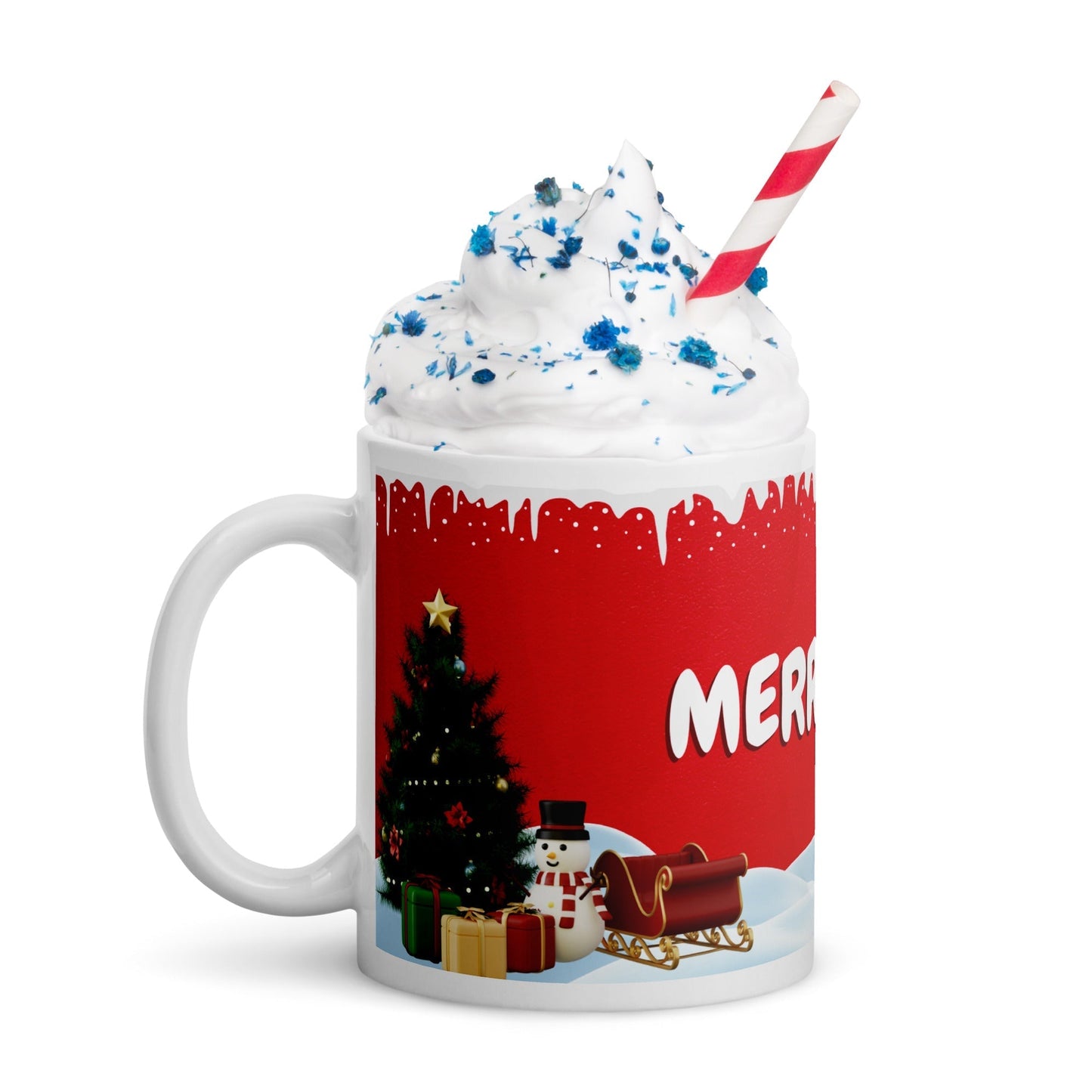 Christmas Gifts Under Tree White glossy mug Unique Drinkware Dreams