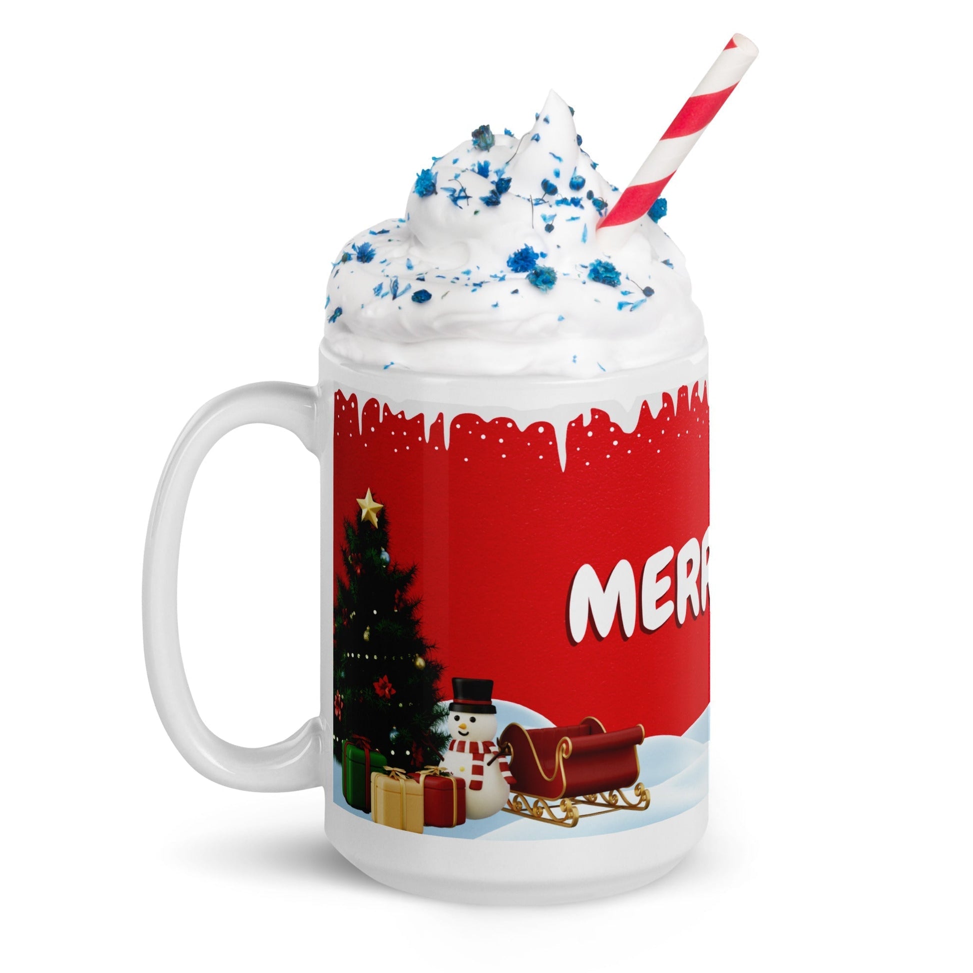 Christmas Gifts Under Tree White glossy mug Unique Drinkware Dreams