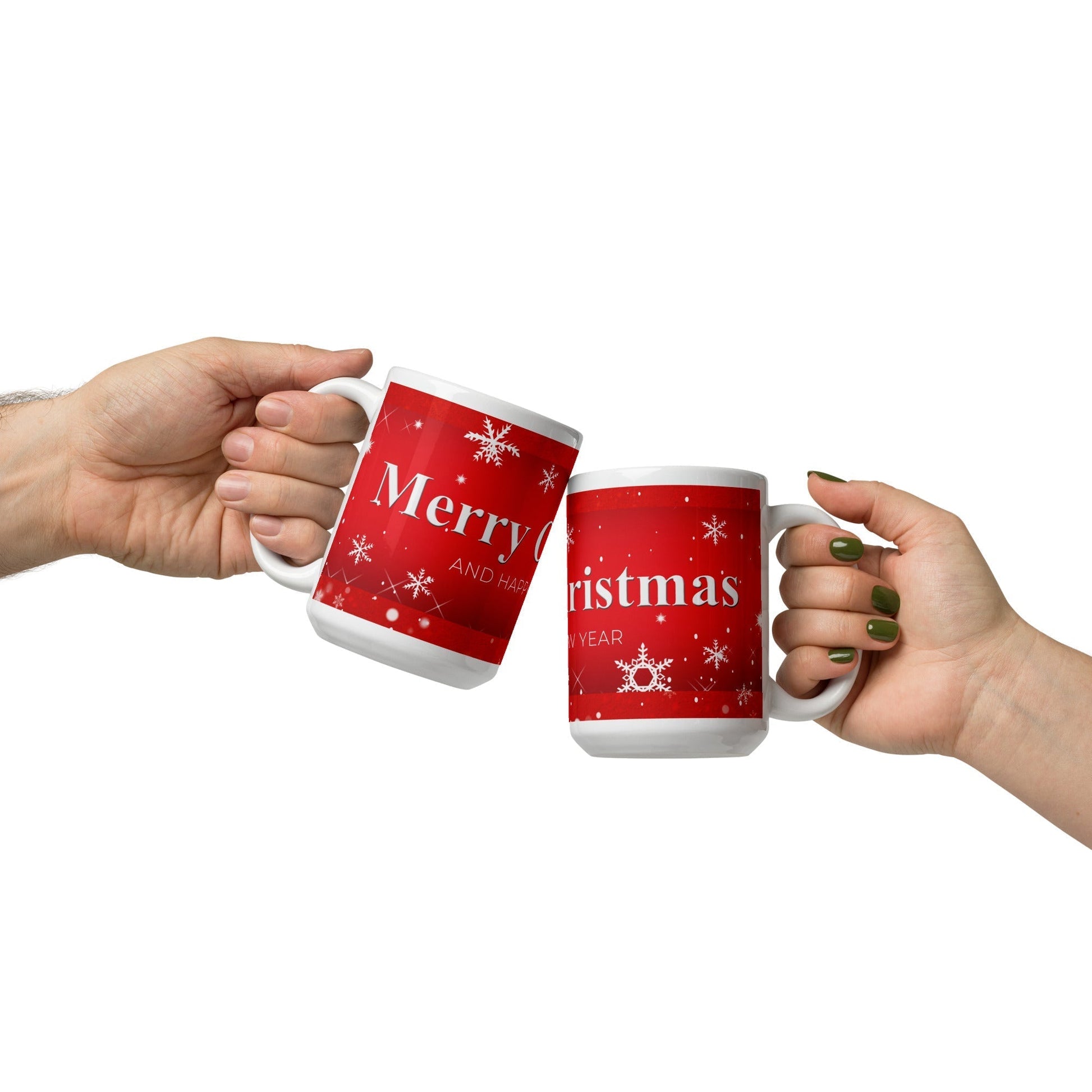 Christmas Snowflakes White glossy mug Unique Drinkware Dreams