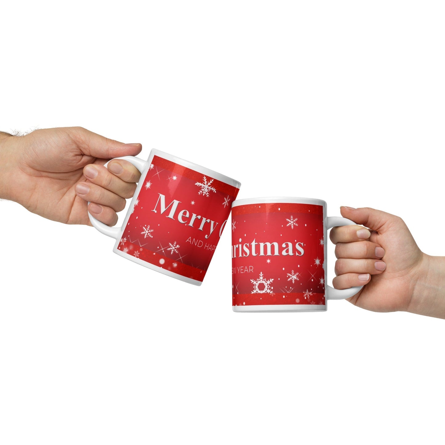 Christmas Snowflakes White glossy mug Unique Drinkware Dreams