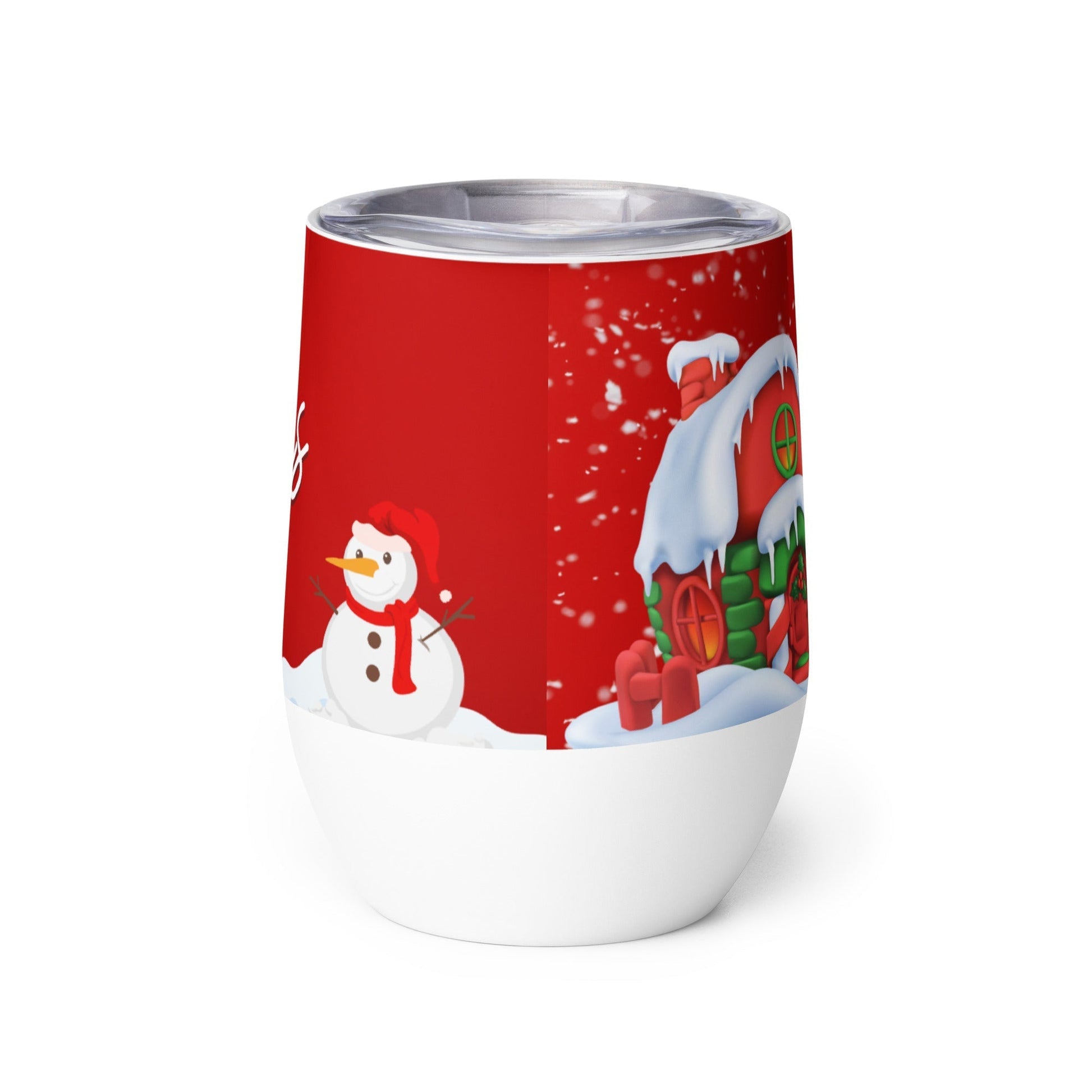 Christmas Snowman Wine tumbler Unique Drinkware Dreams