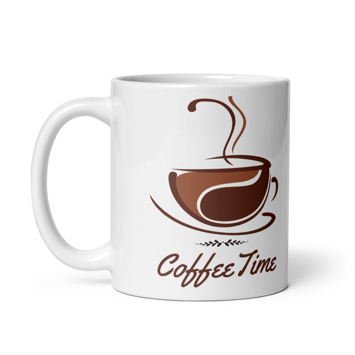 Coffee Time White glossy mug Unique Drinkware Dreams