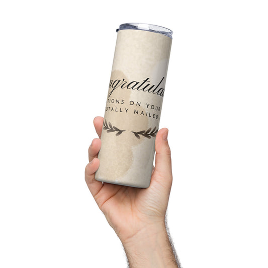 Congratulations Grad You Nailed It Stainless steel tumbler Unique Drinkware Dreams